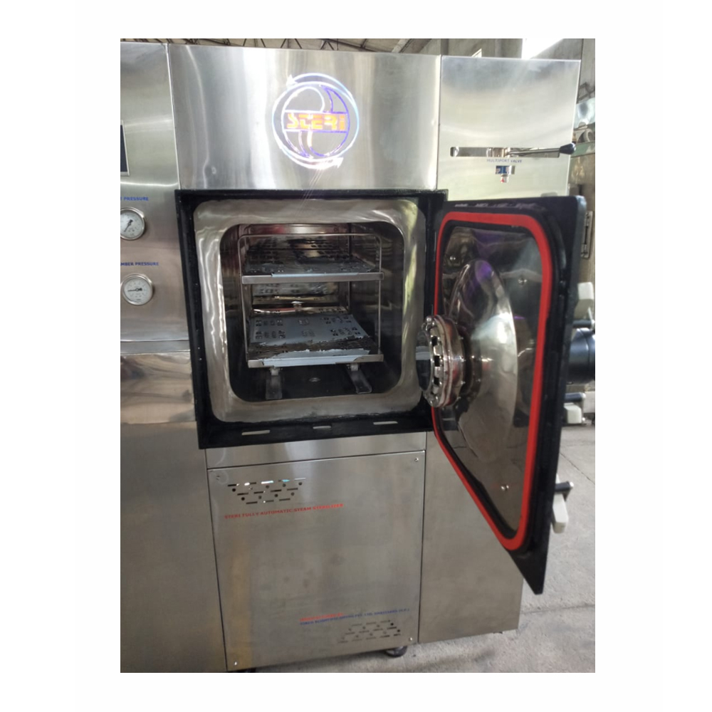 fully-automatic-horizontal-rectangular-high-pressure-high-vacuum-steam-sterilizer-with-automatic-sliding-door